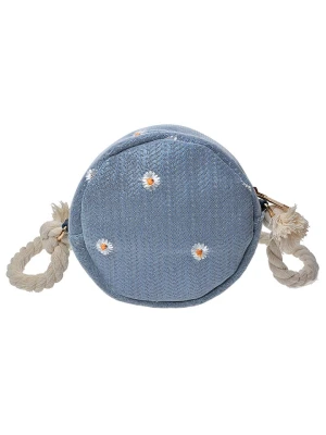 Clayre & Eef Torebka w kolorze niebieskim - Ø 15 cm rozmiar: onesize