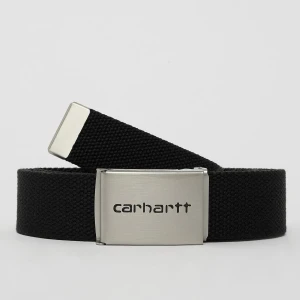 Carhartt WIP Clip Belt Chrome uniseks Różne czarny rozmiar Akcesoria