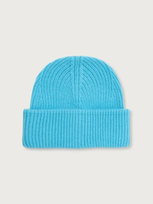 Cloimh czapka beanie damska wełniana niebieski
