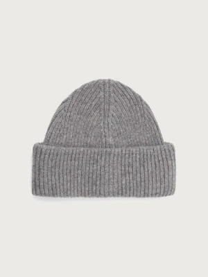 Cloimh czapka beanie damska wełniana szary