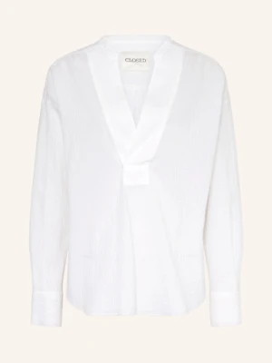 Closed Bluzka Z Seersuckera weiss