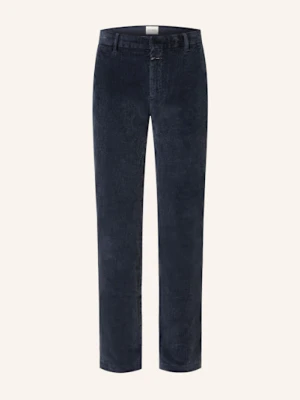 Closed Chinosy Ze Sztruksu Clifton True Regular Fit blau