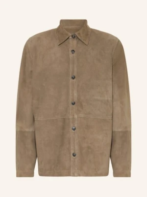 Closed Skórzana Koszula beige