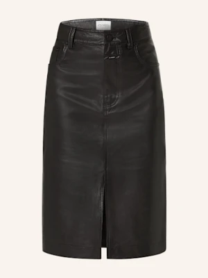 Closed Spódnica Skórzana schwarz