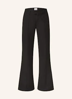 Closed Spodnie Bootcut Denair Z Lnem schwarz