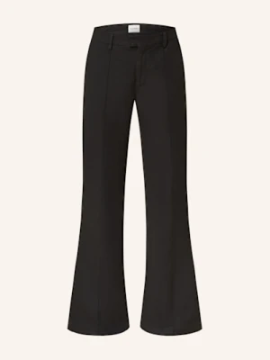 Closed Spodnie Bootcut Denair Z Lnem schwarz