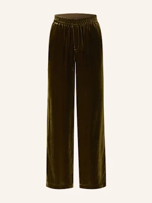 Closed Spodnie Marlena Winona Z Aksamitu gruen