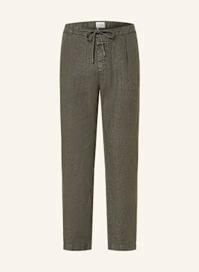 Closed Spodnie Z Lnu Vigo Tapered W Stylu Dresowym Regular Fit grau