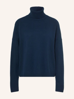 Closed Sweter Z Golfem blau GRANATOWY
