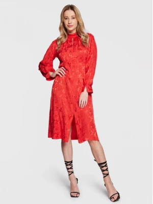 Closet London Sukienka codzienna D8228 Czerwony Regular Fit