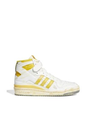 Cloud White i Hazy Yellow Skórzane Sneakersy Adidas