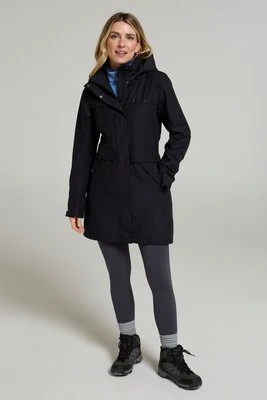 Cloudburst Textured Damska Kurtka Wodoodporna - Black Mountain Warehouse