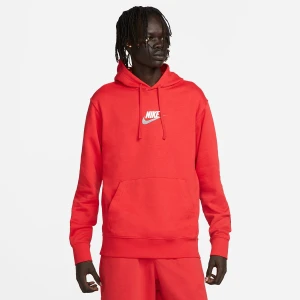 Nike Club Fleece+ French Terry Hoodie mężczyźni Bluzy czerwony rozmiar Odzież