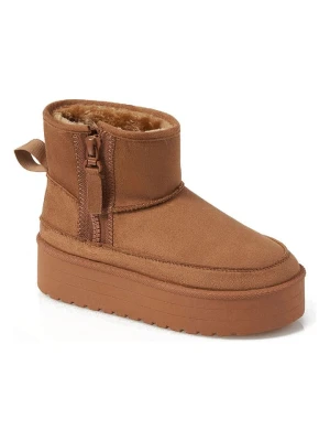 C'M Botki zimowe w kolorze jasnobrązowym rozmiar: 40