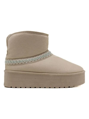 C'M Botki zimowe w kolorze kremowym rozmiar: 40