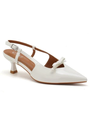 C'M Czółenka w kolorze białym z paskiem rozmiar: 38