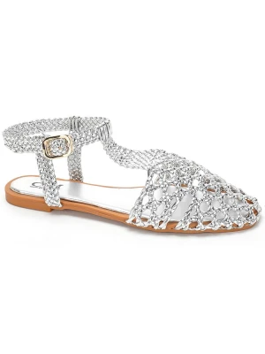 C'M Półsandały w kolorze srebrnym rozmiar: 39