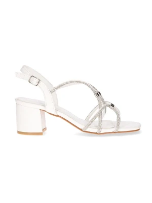 C'M Sandały w kolorze białym na obcasie rozmiar: 41