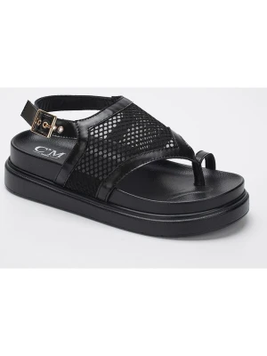 C'M Sandały w kolorze czarnym na obcasie rozmiar: 38
