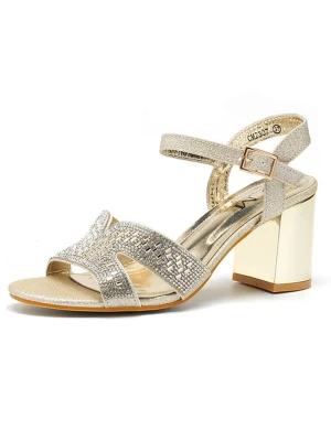 C'M Sandały w kolorze złotym na obcasie rozmiar: 36