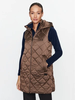 CMP Bezrękawnik 33K3686 Brązowy Regular Fit