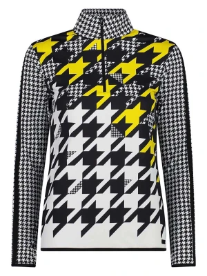 CMP Bluza polarowa w kolorze czarno-biało-żółtym rozmiar: 36