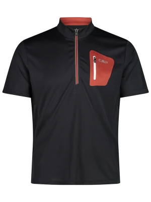 CMP Koszulka kolarska w kolorze czarno-pomarańczowym rozmiar: 46