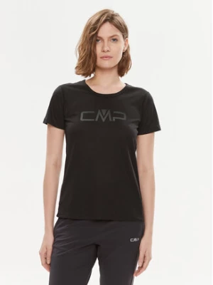 CMP Koszulka techniczna 39T5676P Czarny Regular Fit