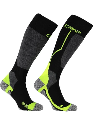 CMP Skarpety narciarskie w kolorze czarno-szaro-zielonym rozmiar: 39/42