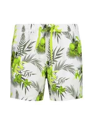 CMP Szorty kąpielowe w kolorze biało-zielonym rozmiar: 54