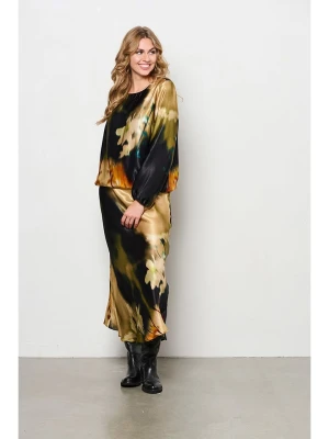 &Co Woman Bluzka "Alexandra" w kolorze beżowo-granatowo-pomarańczowym rozmiar: M