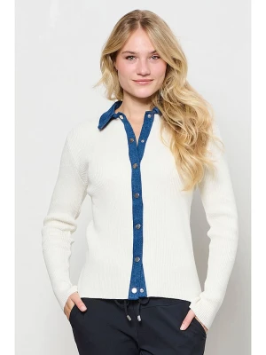 &Co Woman Kardigan "Berrit" w kolorze biało-niebieskim rozmiar: M