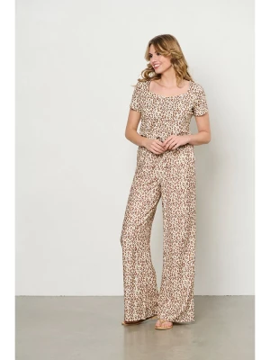 &Co Woman Spodnie "Avery" w kolorze beżowo-jasnobrązowym rozmiar: 3XL
