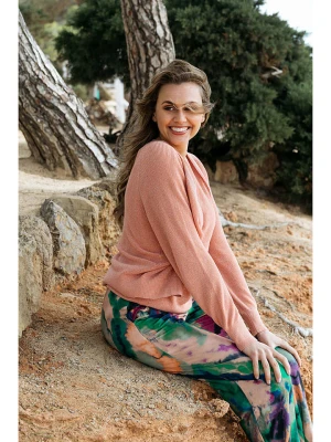 &Co Woman Spodnie "Loa" w kolorze różowo-zielonym rozmiar: L