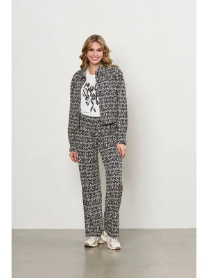 &Co Woman Spodnie "Patrice" w kolorze czarno-kremowym rozmiar: XXL