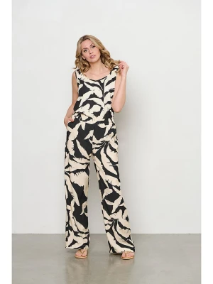 &Co Woman Spodnie w kolorze czarno-kremowym rozmiar: M