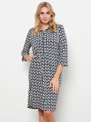 &Co Woman Sukienka "Lolly" w kolorze granatowo-kremowym rozmiar: L