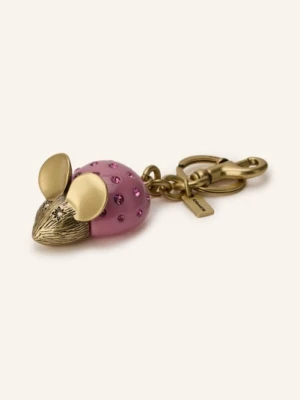 Coach Breloczek Do Torebki Z Kamieniami Ozdobnymi pink