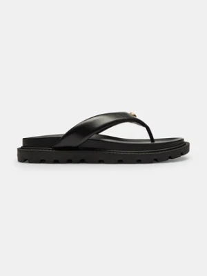 Coach Brynn Leather Thong Sandal japonki na płaskim obcasie damskie skórzane