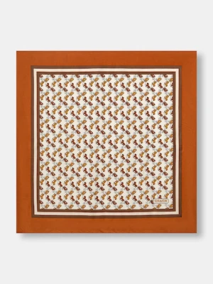 Coach chusta jedwabna kolor brązowy wzorzysta 29CH153