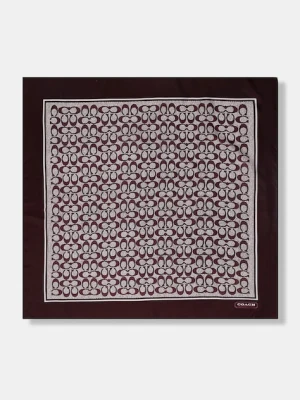 Coach chusta jedwabna kolor fioletowy wzorzysta 29C2755