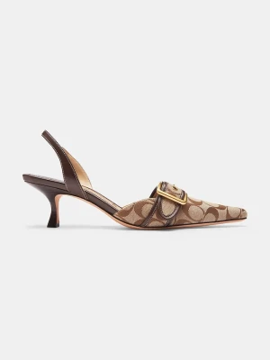 Coach czółenka Margot Slingback brązowy