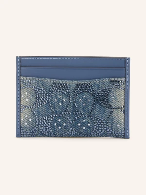 Coach Etui Na Karty Essential Z Kamieniami Ozdobnymi blau JASNONIEBIESKI