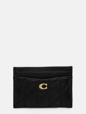 Coach etui na karty skórzane Essential Card Case kolor czarny