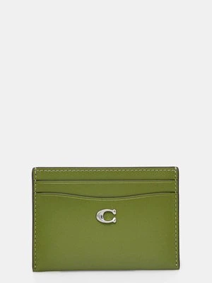 Coach etui na karty skórzane Essential Card Case kolor zielony