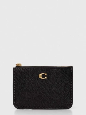 Coach etui na klucze skórzane damskie kolor czarny CR550