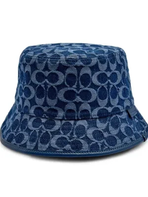Coach Jeansowy kapelusz Signature