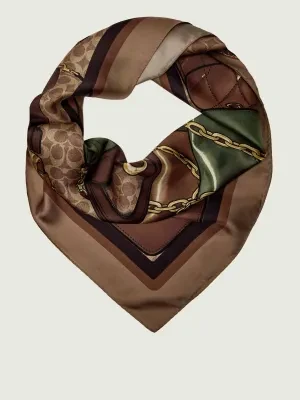 Coach Jedwabna chusta STACKED TABBY