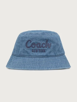 Coach kapelusz bucket damski jeansowy niebieski