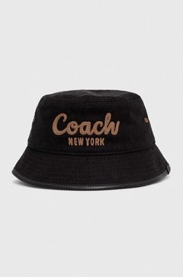 Coach kapelusz jeansowy kolor czarny